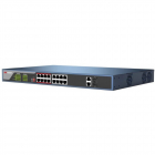 Switch 16 porturi PoE Hikvision DS-3E0318P-E, mod extended, 230W – Vonmag.ro