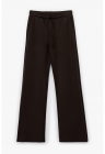 Pantaloni de trening din amestec de lyocell cu snururi - Maro inchis