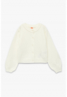 Cardigan uni - Alb fildes
