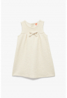 Rochie scurta cu decolteu rotund - Bej