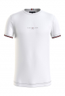 Tricou slim-fit din bumbac cu decolteu la baza gatului - Alb optic