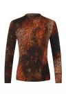 Bluza cu imprimeu abstract si maneca lunga