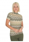 Tricou din amestec de lyocell cu model chevron