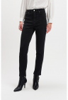 Blugi crop bootcut - Negru