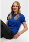 Tricou uni cu decolteu la baza gatului - Albastru royal