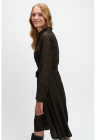Rochie-camasa cu cordon - Negru/Verde padure