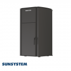 Centrala pe peleti SUNSYSTEM Comfort B 25 kw complet echipat pentru incalzire pompa vas expansiune automatizare buncar peleti 25 kg  tiraj fortat culoare Crem aprindere automata pana la 150 mp – Fornello.ro