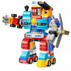 Set de constructie Robot transformabil cu vehicule, 172 piese, multicolor, 3 ani+ – Hiris.ro