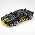 Set de constructie Supercar negru, 589 piese, mecanism pull-back, scara 1:18, 6 ani+ – Hiris.ro