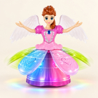Papusa interactiva Angel Girl cu rotire, lumini si muzica, aripi si rochie multicolora, 18 luni+. – Hiris.ro