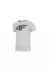 Tricou barbati - Bumbac - Imprimeu logo - Gri - Masura - Gri