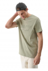 Tricou cu maneca scurta - barbati - verde - bumbac
