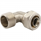 Cot dublu compresie Tiemme, filet exterior, alama, argintiu, diametru 20 mm x 3/4 – MatHaus.ro