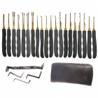 Set profesional GOSO pentru lacatuserie, 24 piese, 20 instrumente de precizie si 4 tensionere, trusa cu fermoar – Techstar.ro