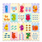 Puzzle de podea educativ cu numere si animale, 4 piese, 60 x 60 cm, multicolor – Hiris.ro