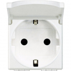 Priza schuko 2M cu capac Matix Bticino AM5440/2P, Alb – Vonmag.ro