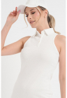 Rochie mini polo cambrata - Alb optic