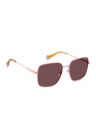 Ochelari de soare patrati polarizati - Maro cognac/Roz pastel