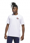 Tricou de bumbac cu decolteu la baza gatului - Alb optic