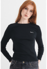 Bluza striata Betina - Negru