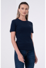 Tricou slim fit - Albastru inchis/Bleumarin
