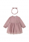 Rochie fete - roz - 85% poliester - 10% acril - 5% fibra metalica -