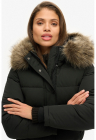 Jacheta bomber cu vatelina si blana sintetica Everest – Negru – FashionDays.ro