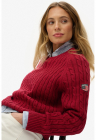 Pulover din bumbac organic cu model torsade – Rosu – FashionDays.ro
