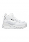 Ghete wedge de piele ecologica - Alb