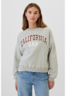 Bluza supradimensionata de trening cu logo - Gri melange