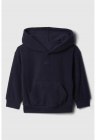 Hanorac din fleece cu buzunar kangaroo - Bleumarin