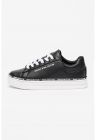 Pantofi psort de piele ecologica Court - Alb/Negru