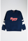 Bluza de trening cu logo brodat - Rosu/Alb/Albastru ultramarin