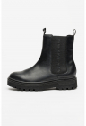 Ghete Chelsea de piele - Negru
