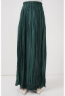Fusta maxi texturata HiCCUP - verde - satin -