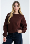 Bluza de trening lejera cu decolteu la baza gatului - Violet