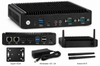 Mini PC Fanless V3-2C2L industrial Intel N100, 8GB RAM, 256GB NVMe, functionare 24/7, VESA, Win11Pro – PCMadd.com