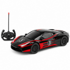 Masina sport cu telecomanda RC Models, scara 1:16, comenzi in 4 directii, negru-rosu, 6+ ani – Hiris.ro