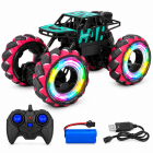 Masinuta off-road pentru cascadorii cu telecomanda pentru copii, Speer Metal No.6, tractiune 4×4 si roti luminoase, 6+ ani – Hiris.ro