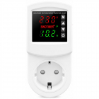 Priza cu protectie tensiune si curent Sinotimer SVP-102VA-EU, 16A, 230V, afisaj digital, alba – Vonmag.ro
