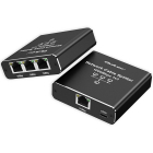 Qoltec Splitter Ethernet mini SWITCH 1×3 RJ45 | 1000 Mb/s | USB-C | Aluminiu 5901878522944 – Vonmag.ro