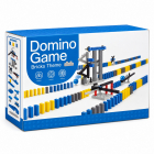 Joc de constructie Domino cu reactie in lant, 120 piese domino, mecanisme si bile, multicolor – Hiris.ro