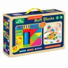 Set de constructie din spuma, 47 piese colorate cu cifre, animale si tangram, multicolor, 18 luni+ – Hiris.ro