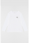 Bluza din bumbac cu detaliu logo - Alb