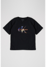 Tricou din bumbac cu imprimeu logo - Negru/Galben