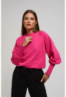 Pulover fucsia cu maneci bufante