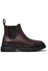 Ghete Chelsea de piele Brutus+ - Visiniu