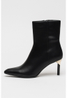 Botine de piele ecologica - Negru
