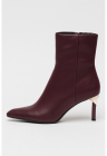 Botine de piele ecologica - Violet tyrian