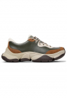 Pantofi sport cu piele si garnituri din piele nabuc Karst 2 – Verde/Maro – FashionDays.ro
